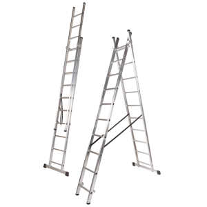 Escada Dupla 2,5+2,5mt Alumínio