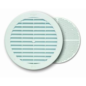 Ventilador Plástico Redondo c/Rede Mosquiteira 150mm