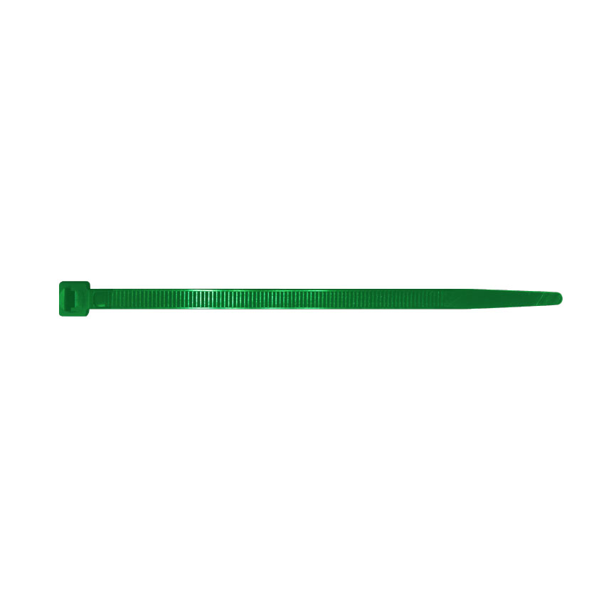 Abraçadeira de Serrilha Poliamida Verde 200×3,6 100un
