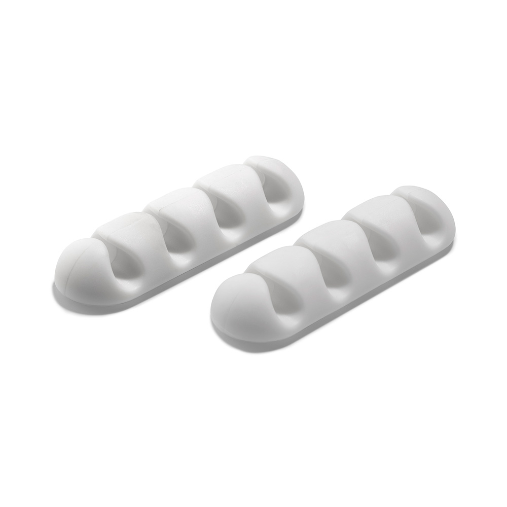 Suporte de Cabos Múltiplo Clip Adesivo Inofix Branco
