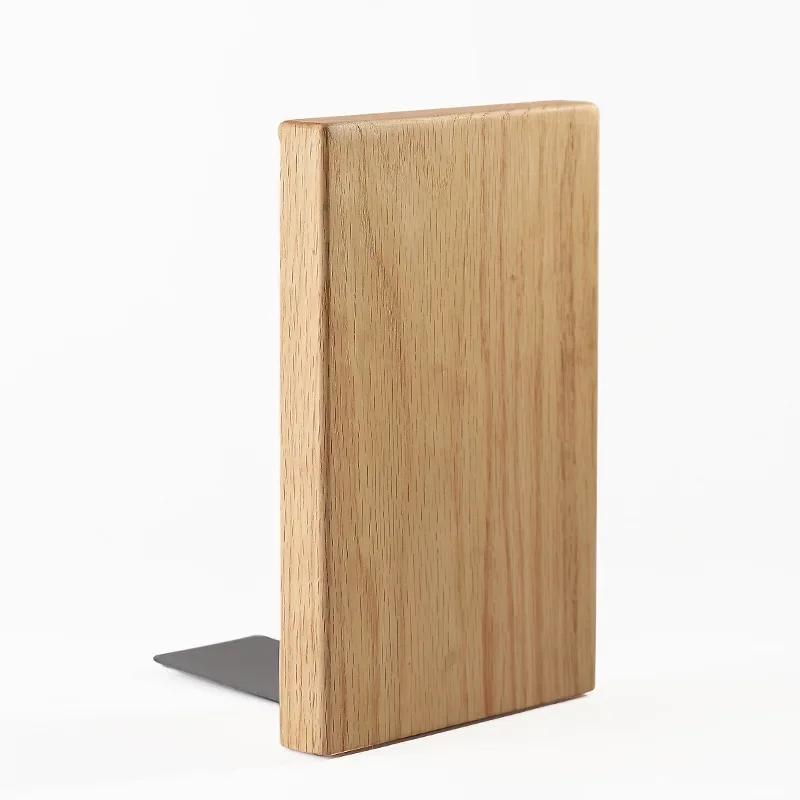 Suportes de livros de madeira natural para secretária – Organizador de livros para casa e escritório - Image 6