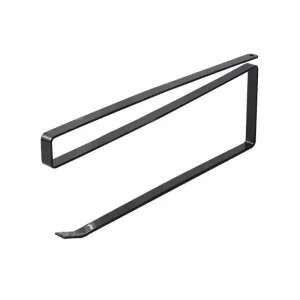 Suporte para rolo de papel — Prateleira para toalhas e película aderente, para instalar por baixo do armário sem perfuração (Branco/Preto)