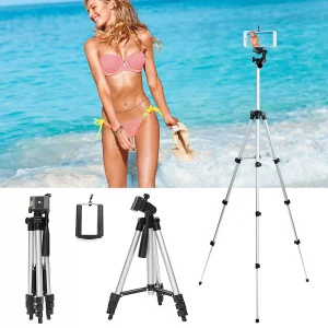 Suporte para tripé para filmadora - Suporte telescópico para câmera de celular - Perfeito para fotografia estável em smartphone