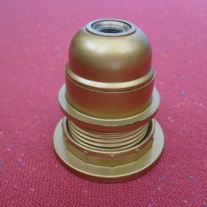 Suporte E27 Baq. 1/2 Rosca c/Metal Or (TR403)