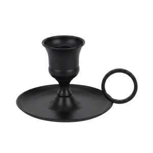 Suporte de Vela Retro em Metal com Alça — Peça Central de Estilo Europeu para Mesa de Jantar, Casamentos e Decoração Festiva