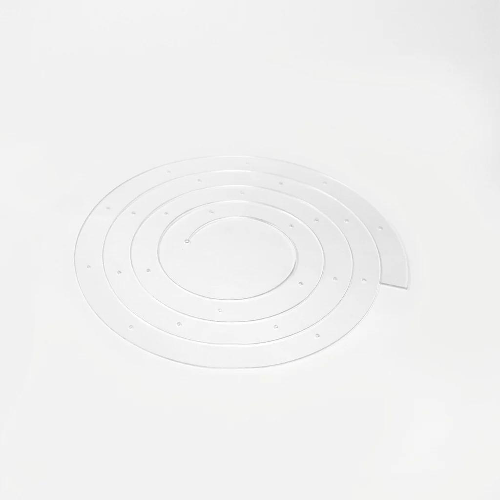 Suporte de Bolo Espiral em Acrílico Dobrável – Expositor Reutilizável em Camadas para Casamentos e Aniversários - Image 3