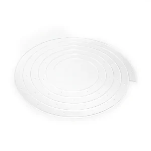 Suporte de Bolo Espiral em Acrílico Dobrável – Expositor Reutilizável em Camadas para Casamentos e Aniversários
