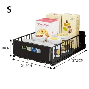 Organizador extraível para armário de cozinha – arrumação deslizante para especiarias e snacks