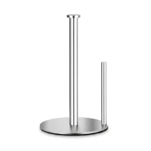 Suporte para rolo de cozinha em aço inoxidável com base pesada – organizador de bancada resistente