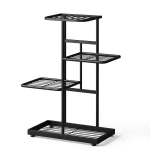Suporte de plantas em ferro – Organizador de vasos com 4/5/6 níveis, preto ou branco