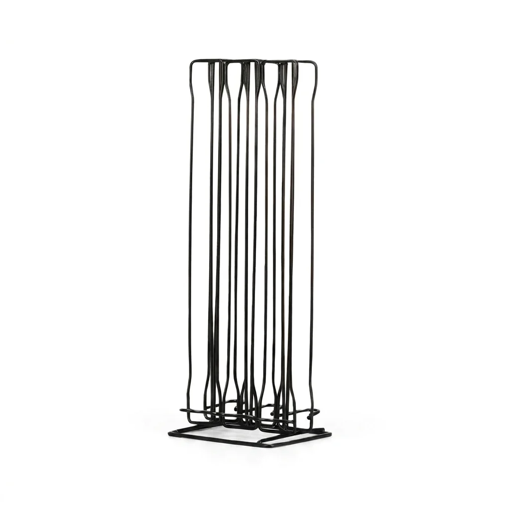 Suporte metálico para cápsulas de café com 60 cápsulas — armazenamento Nespresso de chão (preto)